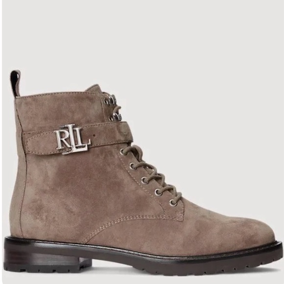 LAUREN RALPH LAUREN Elridge Women’s Suede Ankle Truffle Brown Boot